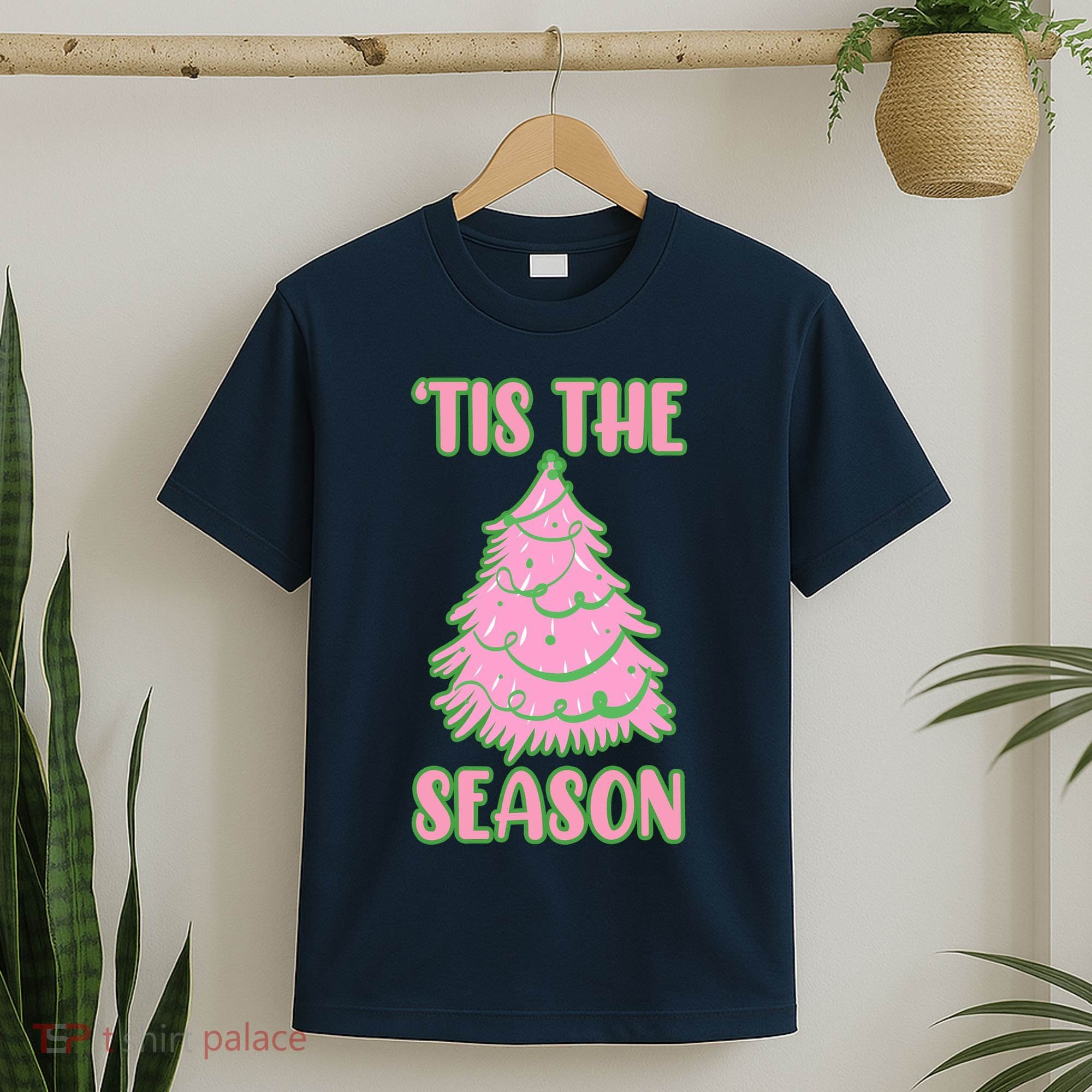 Tis The Season Pink Christmas Tree T-Shirt