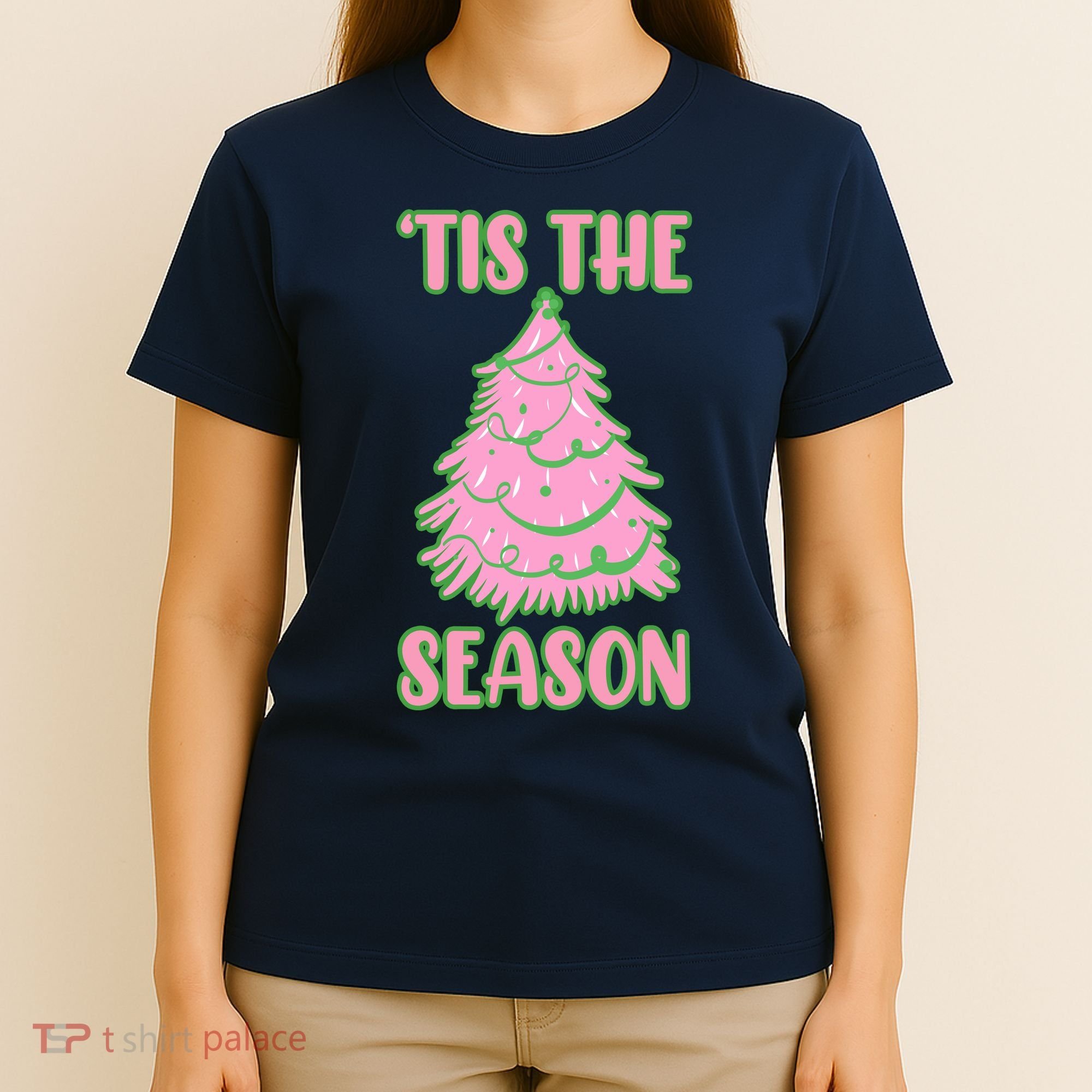 Tis The Season Pink Christmas Tree T-Shirt