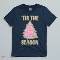 Tis The Season Pink Christmas Tree T-Shirt thumb 5