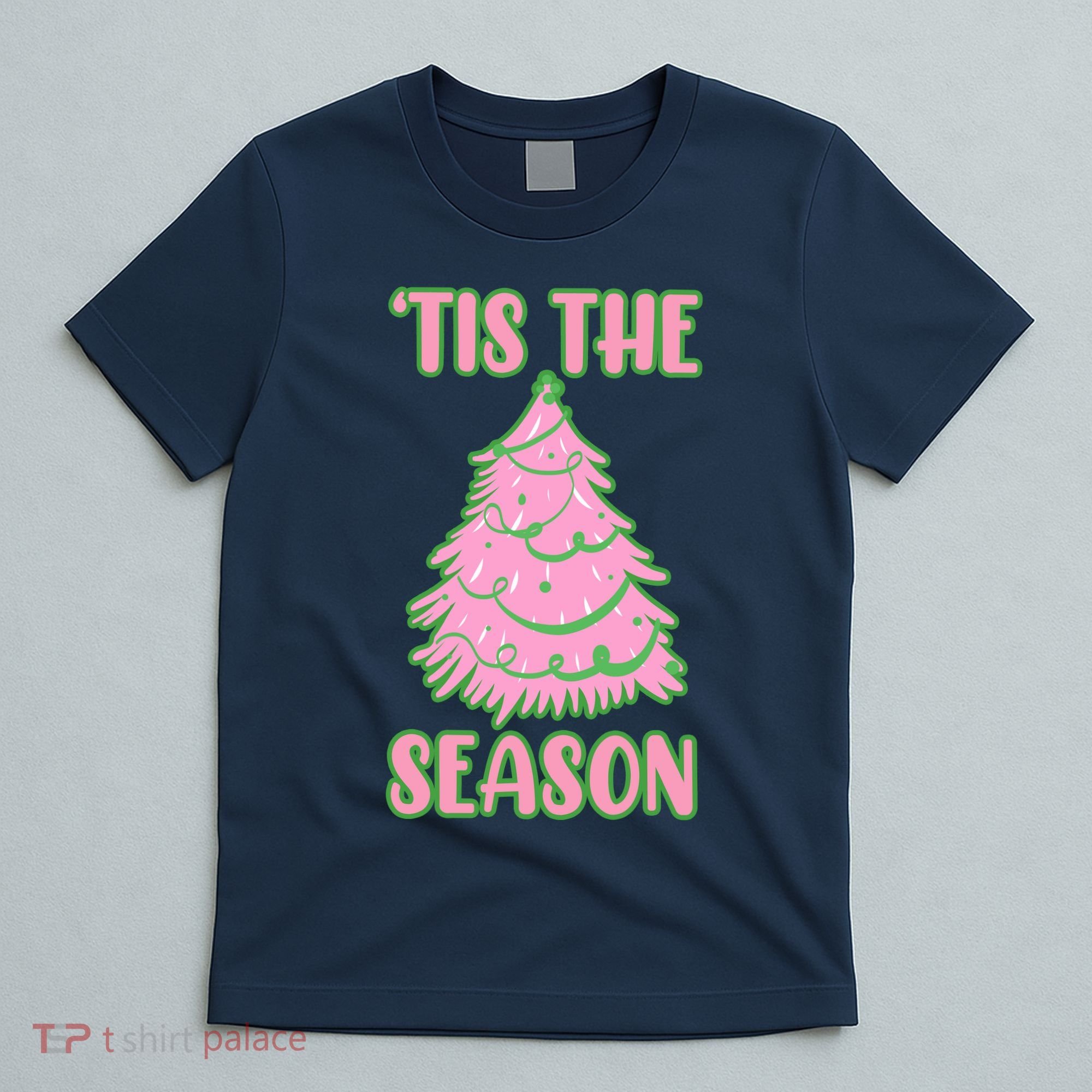 Tis The Season Pink Christmas Tree T-Shirt