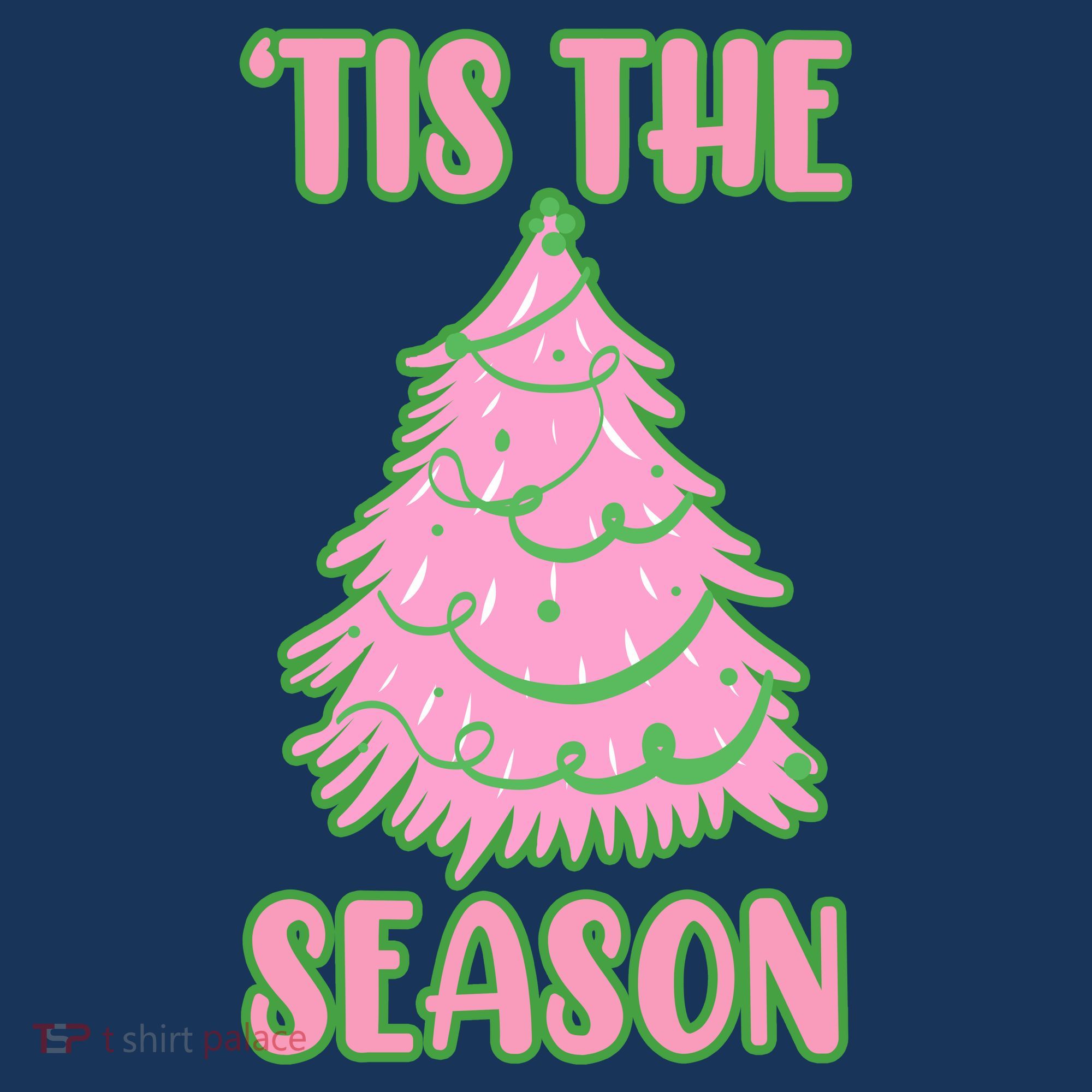 Tis The Season Pink Christmas Tree Women's Hoodie