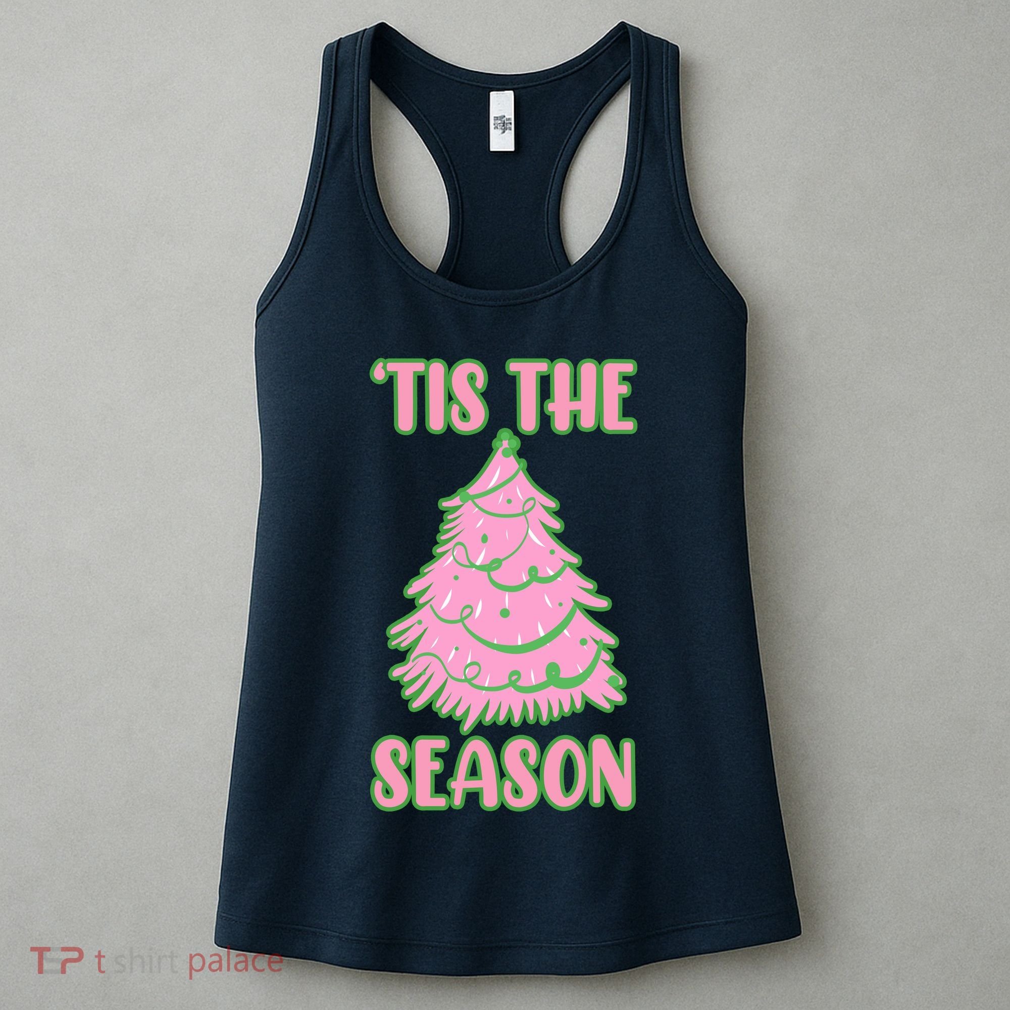 Tis The Season Pink Christmas Tree Women's Tank Top