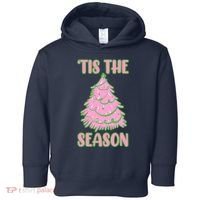 Tis The Season Pink Christmas Tree Toddler Hoodie thumb 0