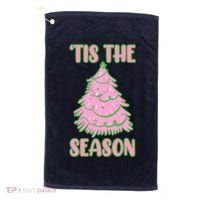 Tis The Season Pink Christmas Tree Golf Towel thumb 0