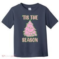 Tis The Season Pink Christmas Tree Toddler T-Shirt thumb 0