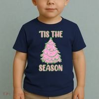 Tis The Season Pink Christmas Tree Toddler T-Shirt thumb 2