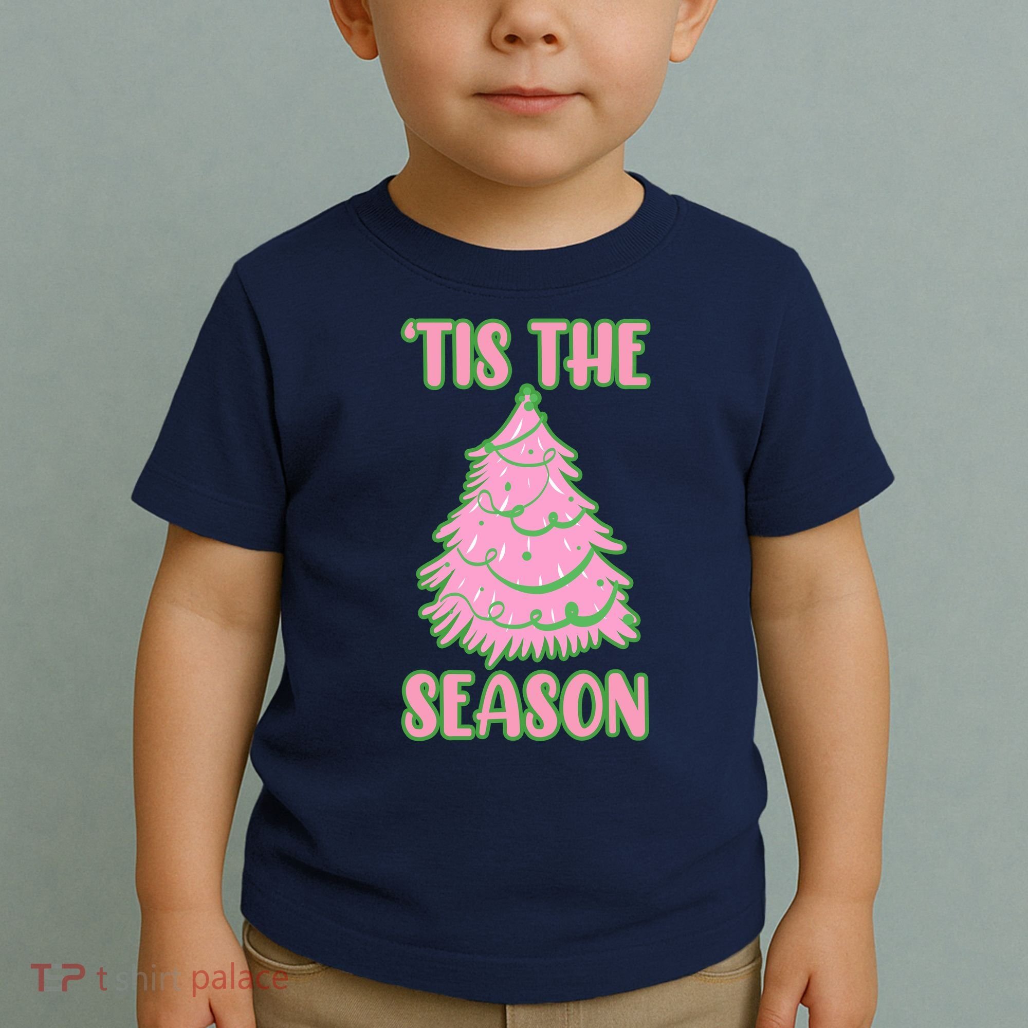 Tis The Season Pink Christmas Tree Toddler T-Shirt