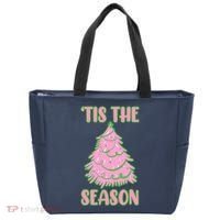Tis The Season Pink Christmas Tree Tote Bag thumb 0
