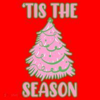 Tis The Season Pink Christmas Tree Santa Hat thumb 1