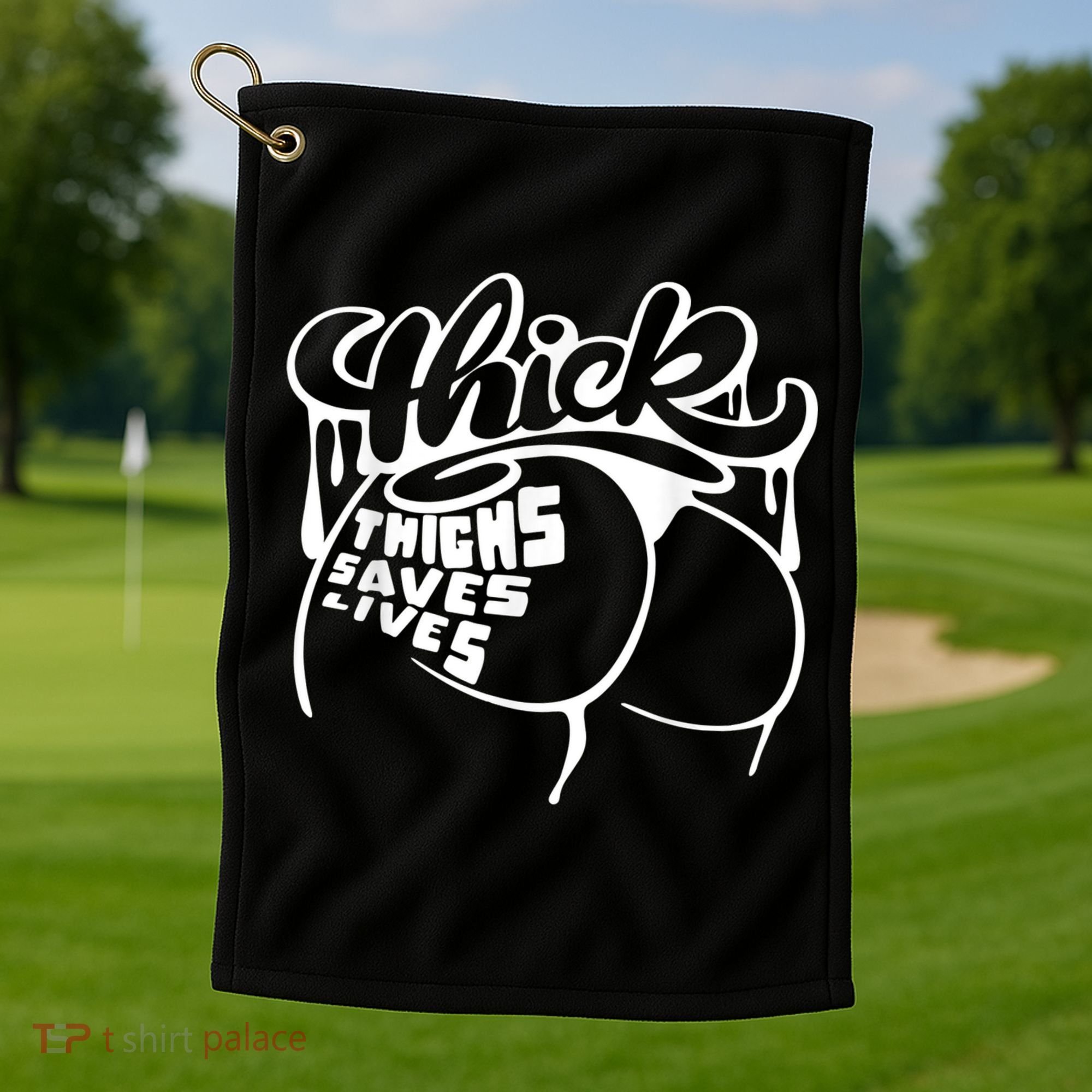 Thick Thighs Save Lives Tee Gym Workout Thick Thighs Golf Towel