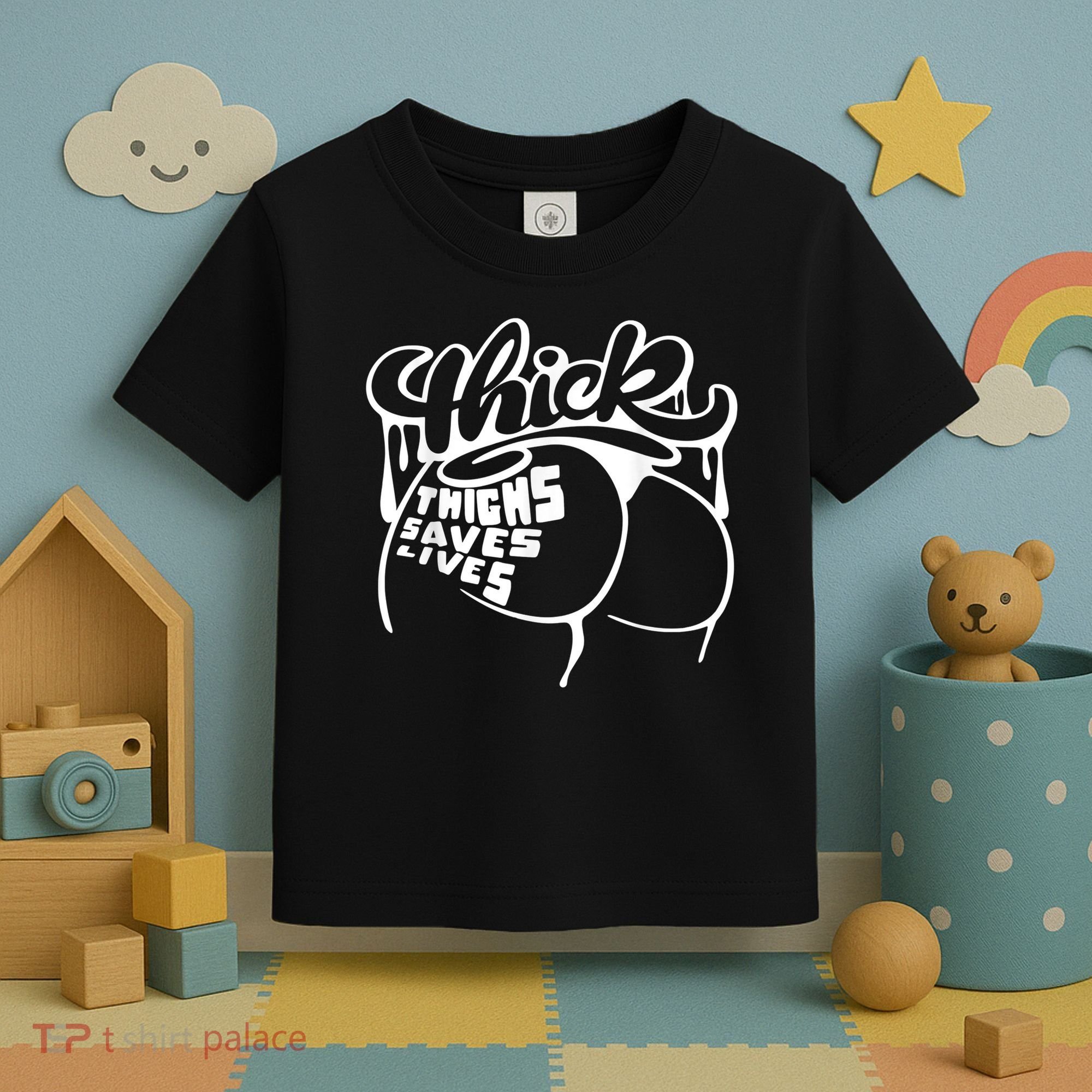 Thick Thighs Save Lives Tee Gym Workout Thick Thighs Toddler T-Shirt