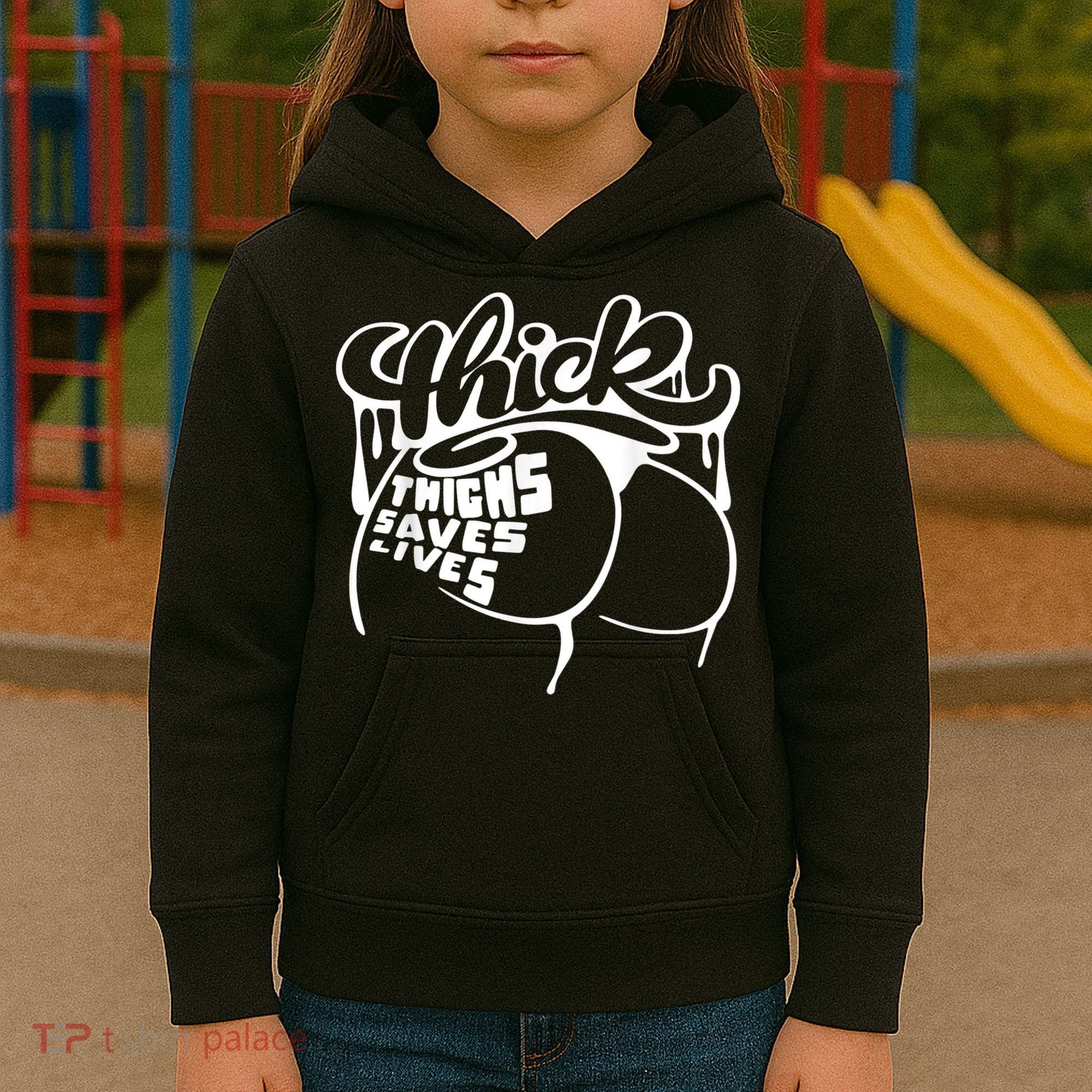 Thick Thighs Save Lives Tee Gym Workout Thick Thighs Kids Hoodie