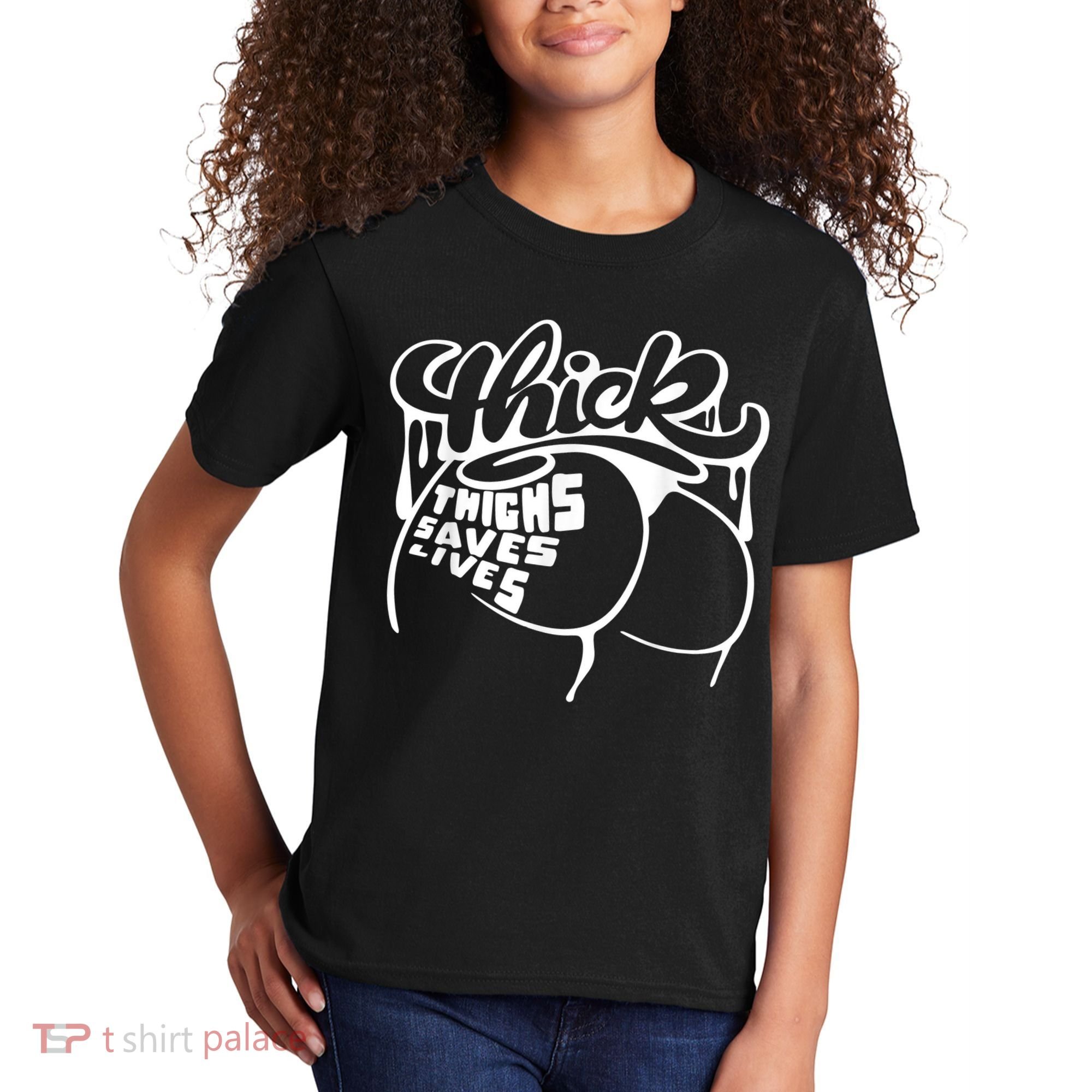 Thick Thighs Save Lives Tee Gym Workout Thick Thighs Kids T-Shirt