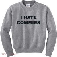 Top That Says Hate Commies Anti Commie Communism Sucks Kids Sweatshirt thumb 0