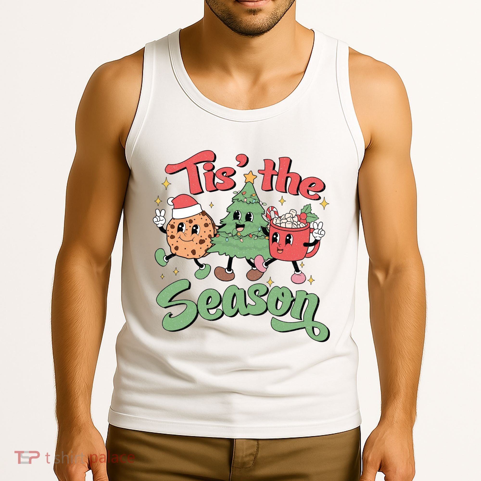 Tis The Season Christmas Holiday Festive Tank Top