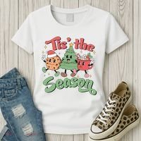 Tis The Season Christmas Holiday Festive Women's T-Shirt thumb 3