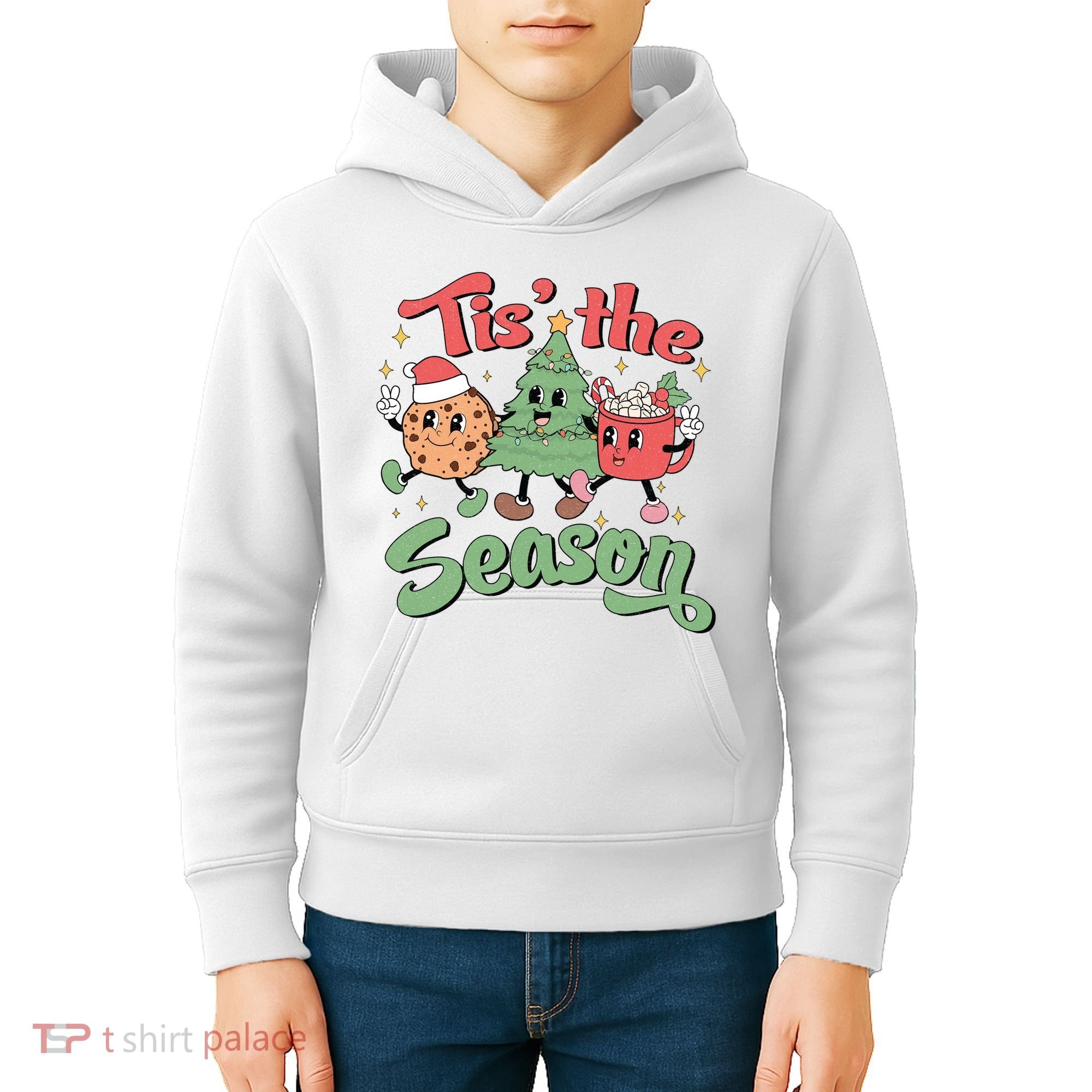 Tis The Season Christmas Holiday Festive Kids Hoodie