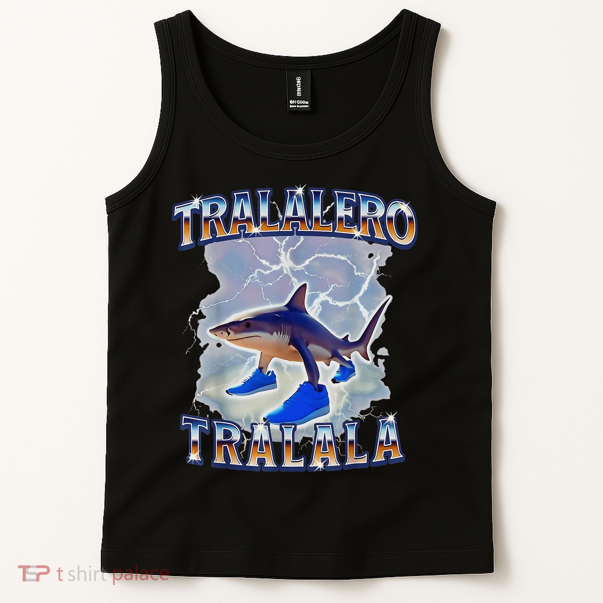 Tralalero Tralala Shark Meme Bootle Tank Top