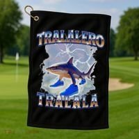 Tralalero Tralala Shark Meme Bootle Golf Towel thumb 1