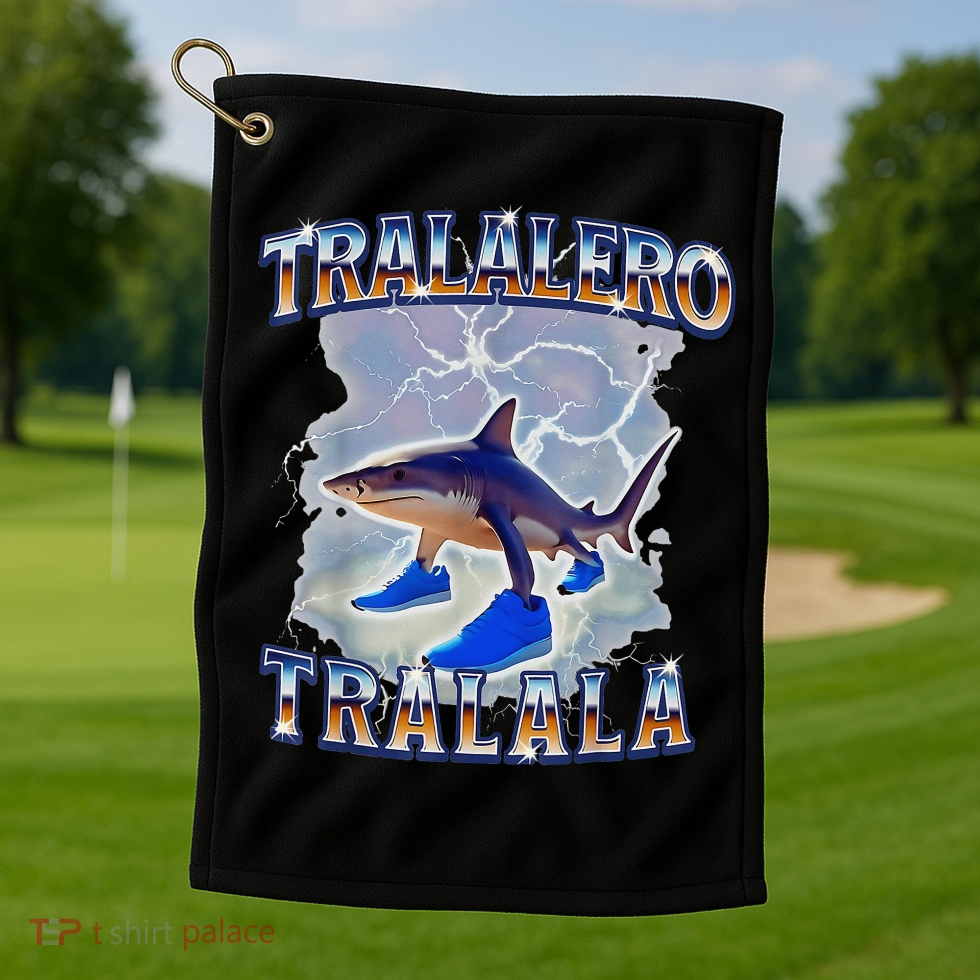 Tralalero Tralala Shark Meme Bootle Golf Towel