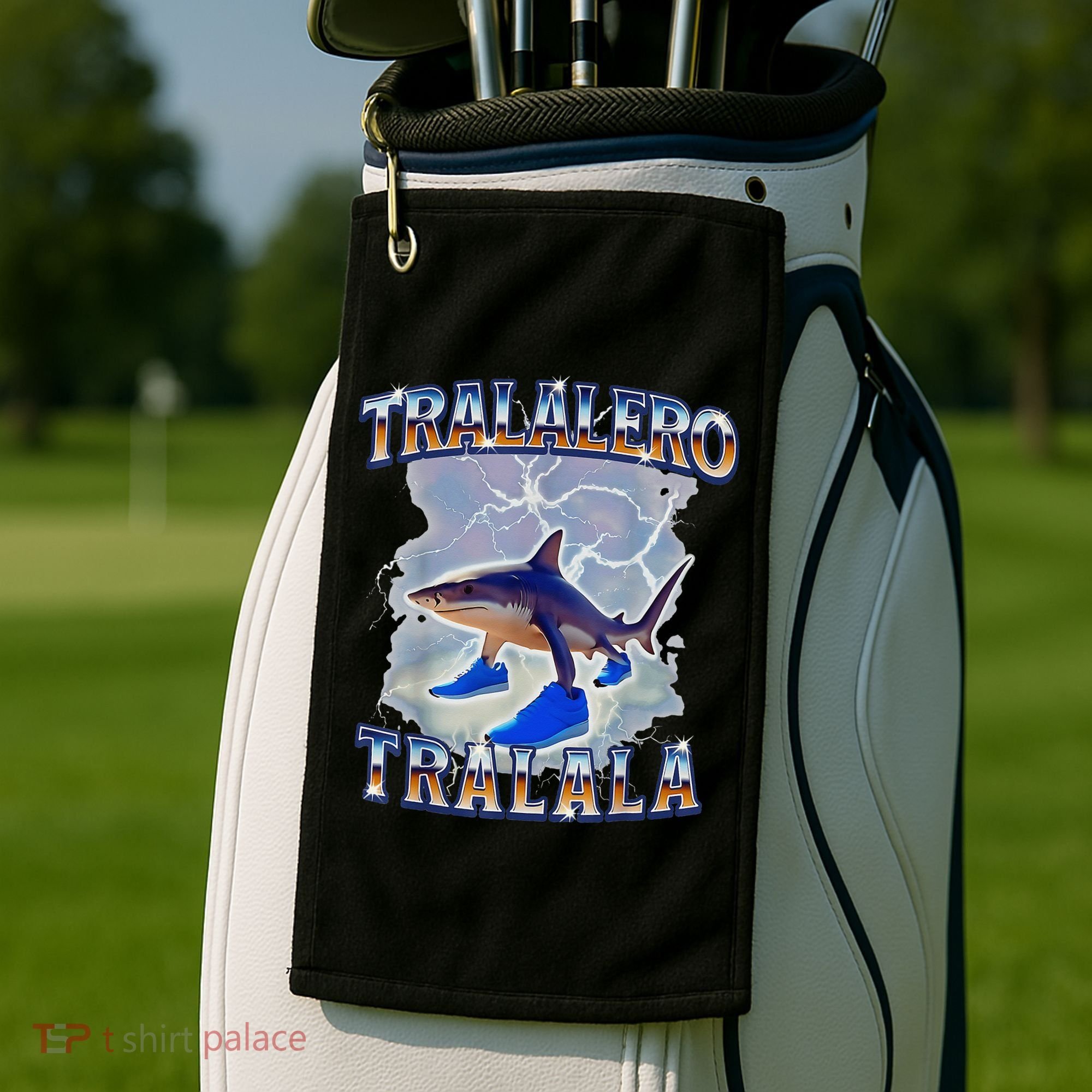Tralalero Tralala Shark Meme Bootle Golf Towel