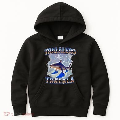 Tralalero Tralala Shark Meme Bootle Kids Hoodie