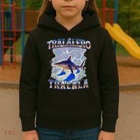 Tralalero Tralala Shark Meme Bootle Kids Hoodie thumb 3