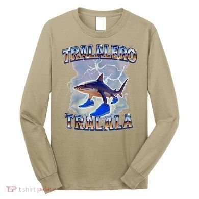 Tralalero Tralala Shark Meme Bootle Long Sleeve Shirt