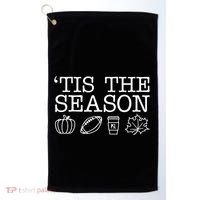 Tis The Season Football Fall Golf Towel thumb 0