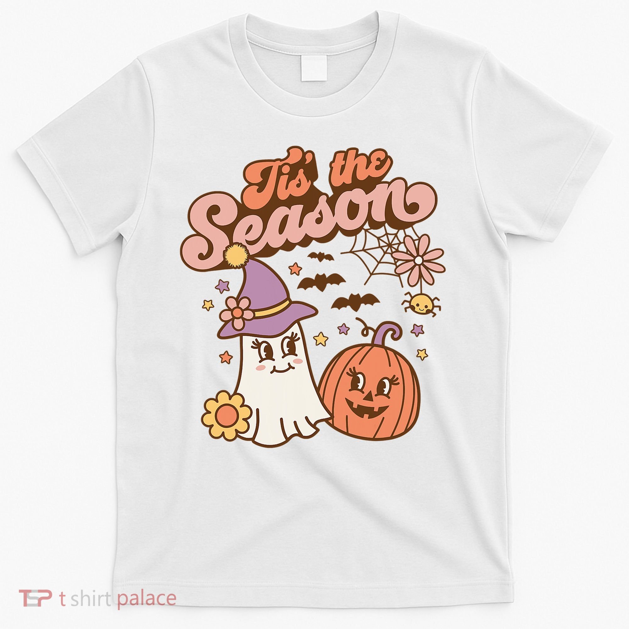Tis The Season Fall Season Autumn Ghost Pumpkin Halloween Costume T-Shirt