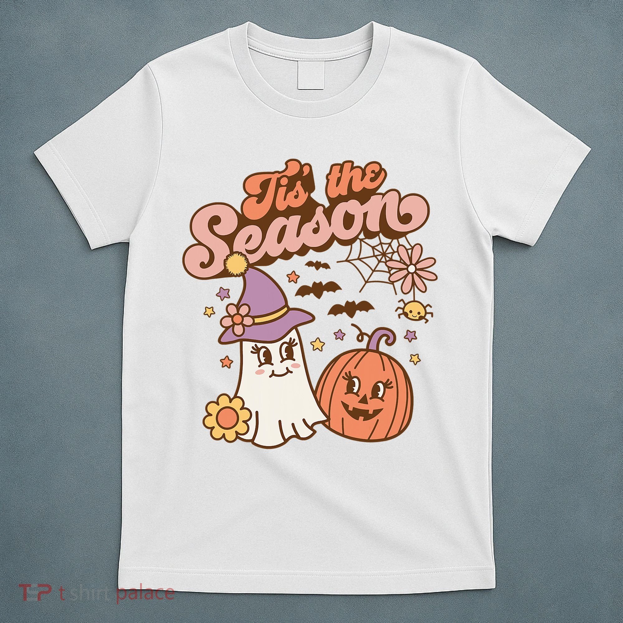 Tis The Season Fall Season Autumn Ghost Pumpkin Halloween Costume T-Shirt