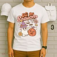 Tis The Season Fall Season Autumn Ghost Pumpkin Halloween Costume T-Shirt thumb 6