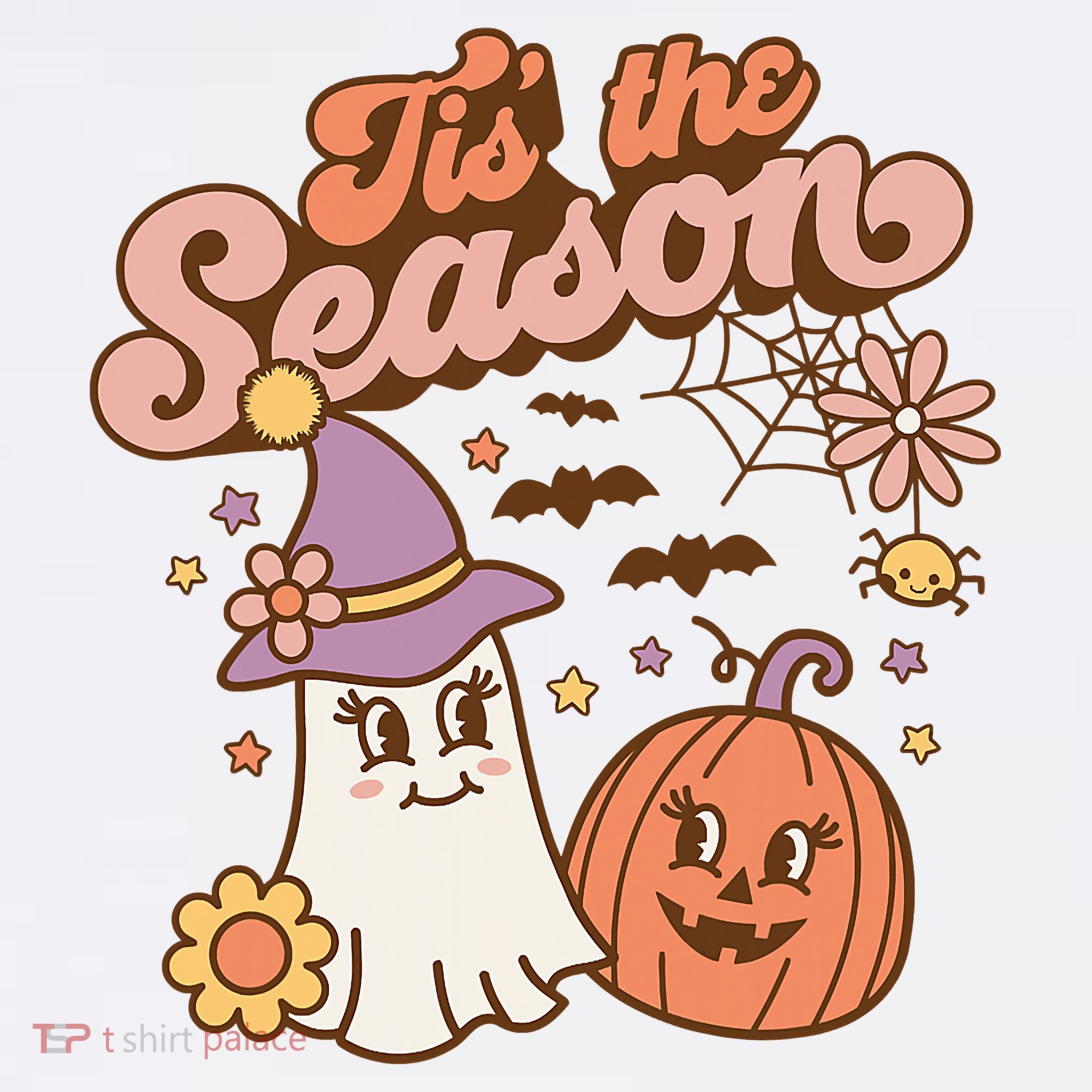 Tis The Season Fall Season Autumn Ghost Pumpkin Halloween Costume T-Shirt