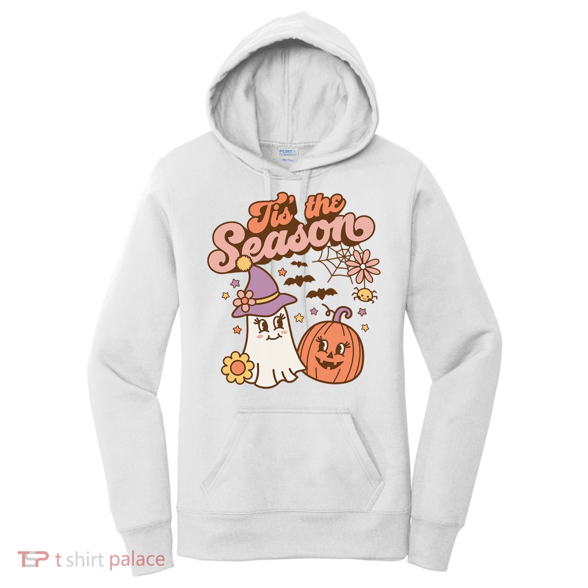 Tis The Season Fall Season Autumn Ghost Pumpkin Halloween Costume Women's Hoodie