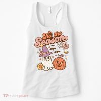 Tis The Season Fall Season Autumn Ghost Pumpkin Halloween Costume Women's Tank Top thumb 0