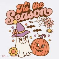 Tis The Season Fall Season Autumn Ghost Pumpkin Halloween Costume Women's Tank Top thumb 5
