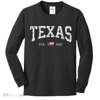 Texas Texas State Flag Distressed Kids Long Sleeve Shirt thumb 0