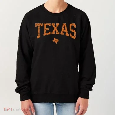 Texas Texas State Map Distressed Women's Sweatshirt