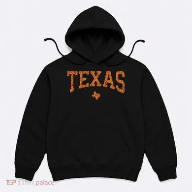 Texas Texas State Map Distressed Hoodie