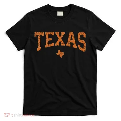 Texas Texas State Map Distressed T-Shirt
