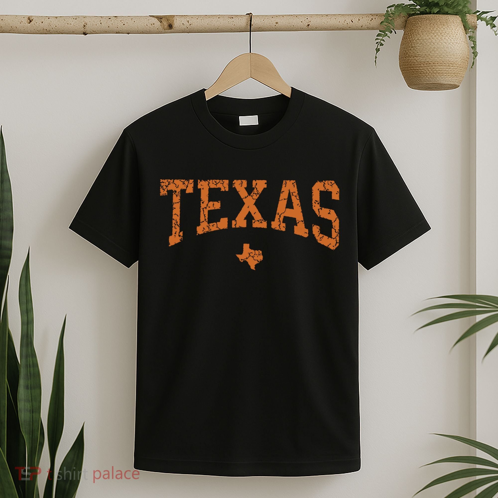 Texas Texas State Map Distressed T-Shirt