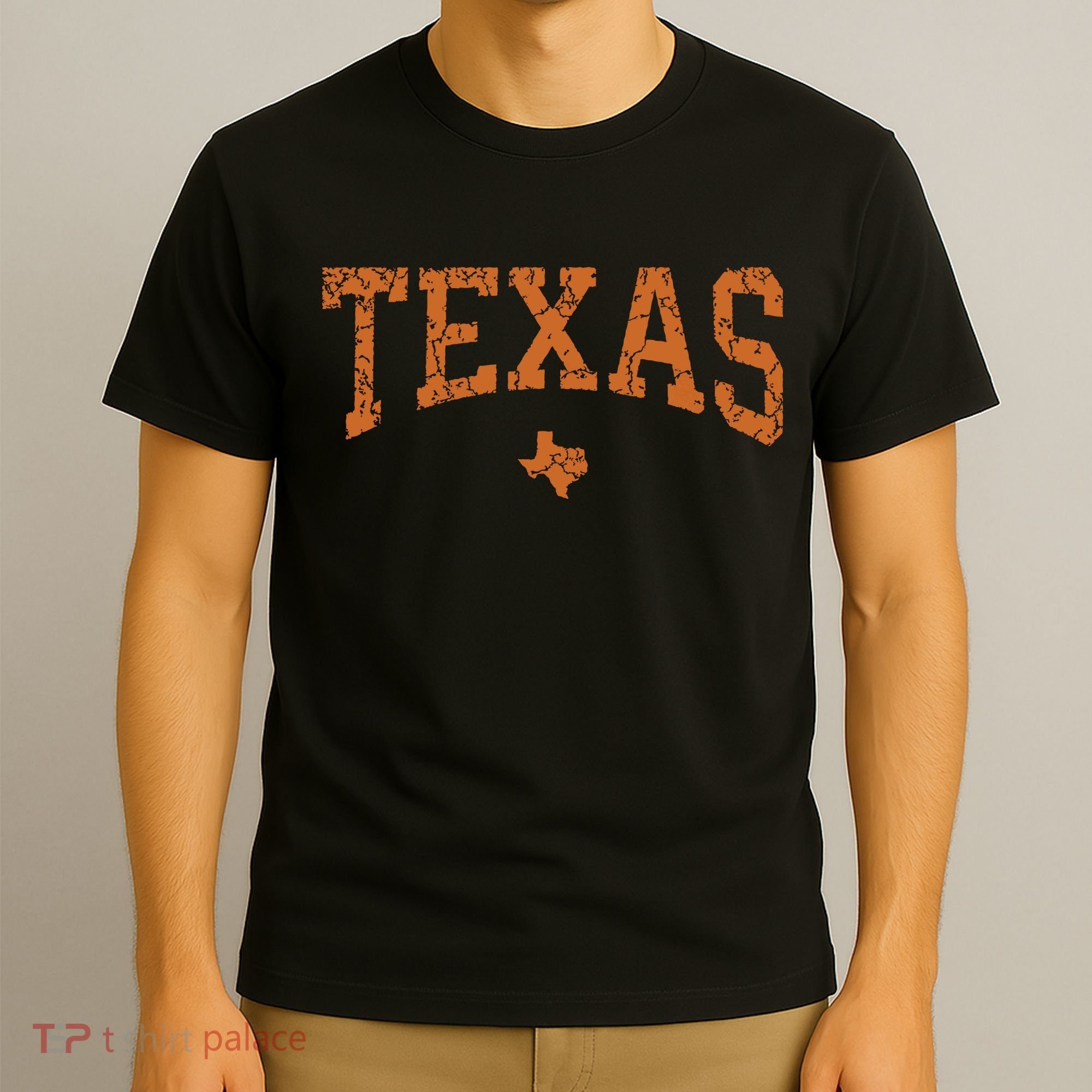 Texas Texas State Map Distressed T-Shirt