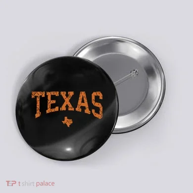 Texas Texas State Map Distressed Button