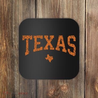 Texas Texas State Map Distressed Coaster