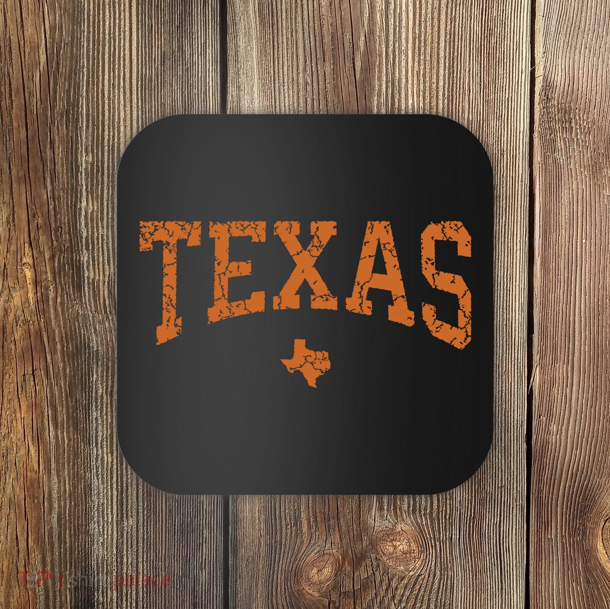 Texas Texas State Map Distressed Coaster