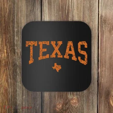 Texas Texas State Map Distressed Coaster