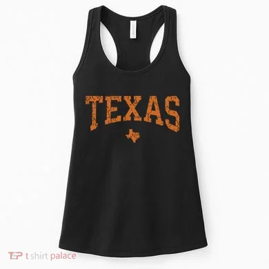 Texas Texas State Map Distressed Women's Tank Top