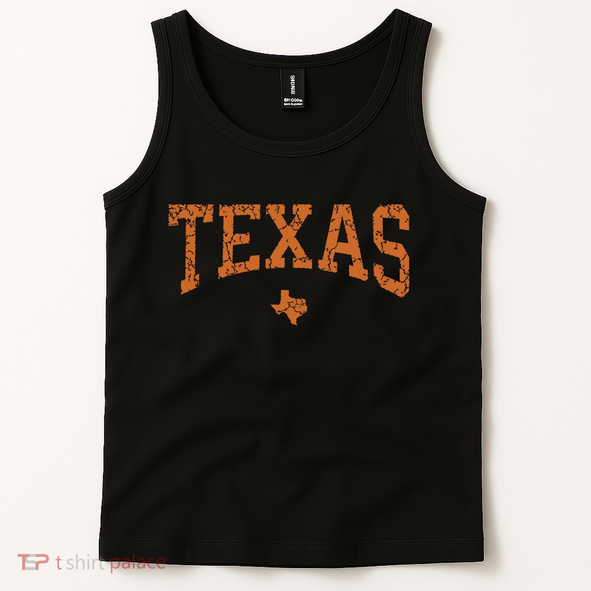Texas Texas State Map Distressed Tank Top
