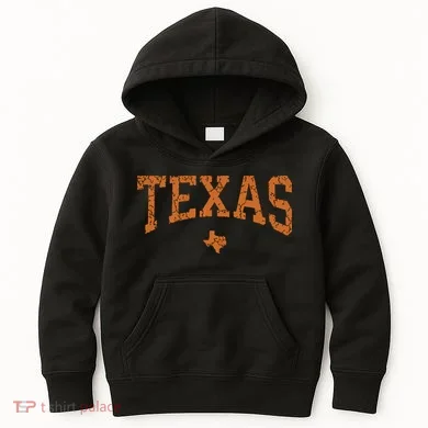 Texas Texas State Map Distressed Kids Hoodie