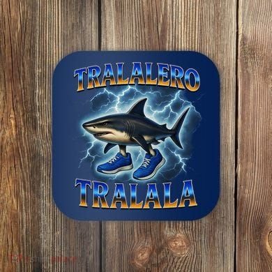 Tralalero Tralala Shark Music Meme Bootle Coaster